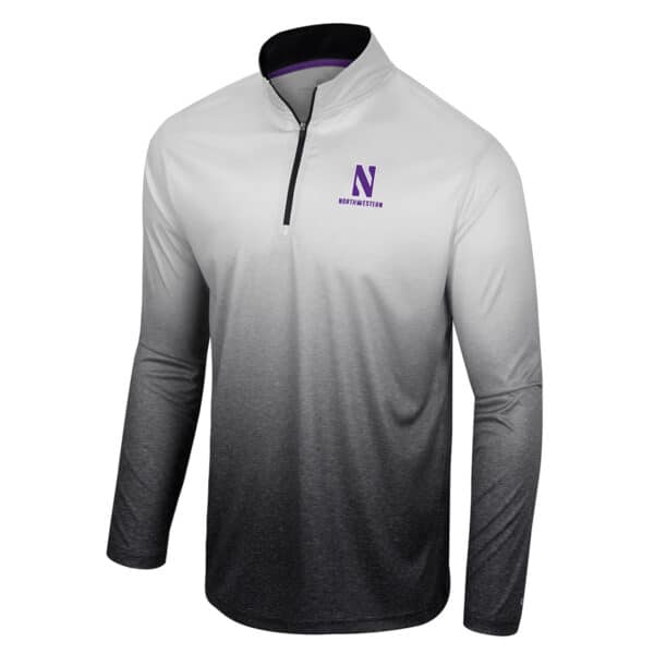 Northwestern University Wildcats Colosseum Men's Black Laws Of Physics 1/4 Zip Windshirt 