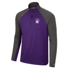 Northwestern University Wildcats Colosseum Men's Purple Two Yutes 1/4 Zip Windshirt