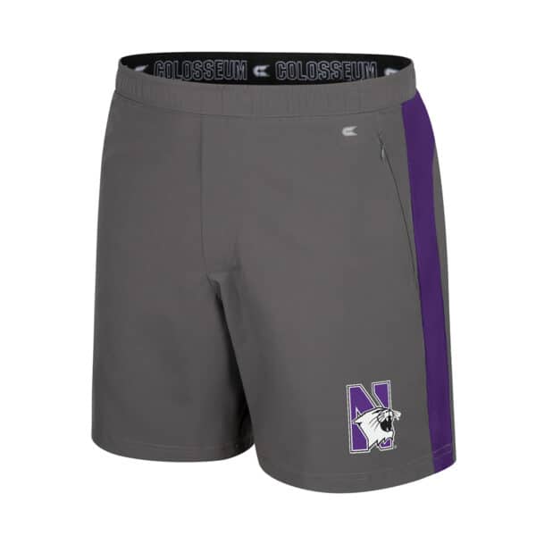 Northwestern University Wildcats Men's Colosseum NCat Logo Top-Dead-Center Short