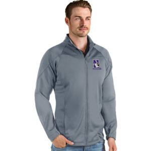 Northwestern Wildcats Men's Antigua Steel Links Golf Jacket with N-Cat Design
