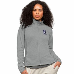 Northwestern Wildcats Women's Antigua Course Jacket in Light Grey Heather Multi