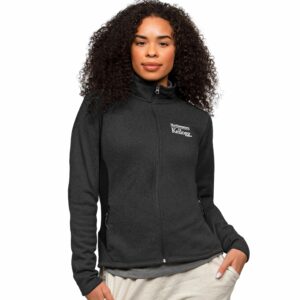 Northwestern Wildcats Women's Antigua Course Jacket in Black Heather Multi
