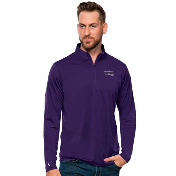 Kellogg Antigua Purple Tribute 1/4 Zip Pullover