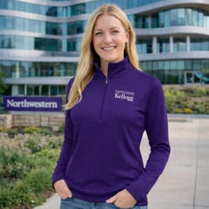 Kellogg Women's Antigua Tribute 1/2 Zip Pullover in Purple-3