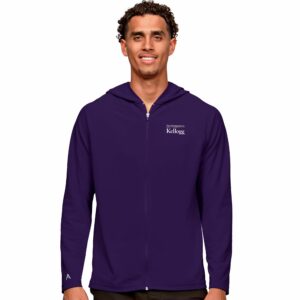 Kellogg Purple Antigua Legacy Light Weight Full-Zip Hood