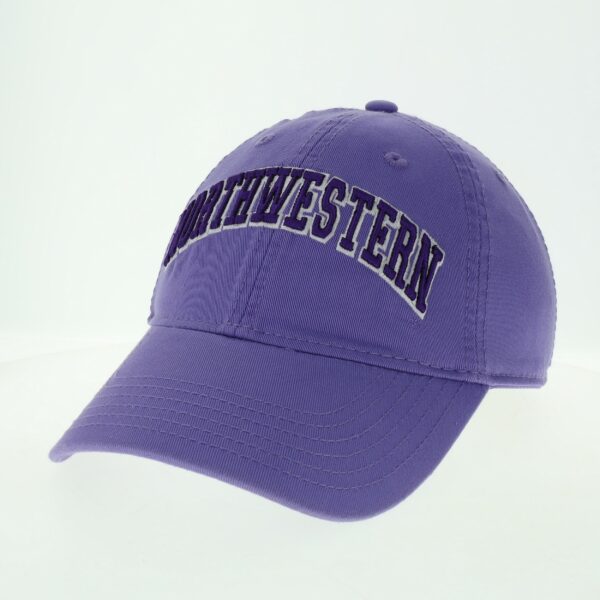 Northwestern University Wildcats Legacy Unconstructed Adjustable Lilac Hat with Arched Northwestern Design