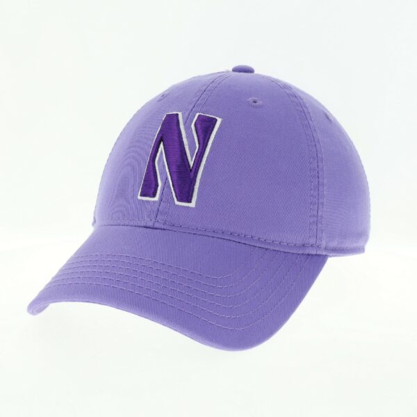 Northwestern University Wildcats Legacy Unconstructed Adjustable Lilac Hat with Stylized N Design
