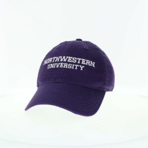 Northwestern University Wildcats Legacy Unconstructed Adjustable Purple Hat with Straight Northwestern University Design