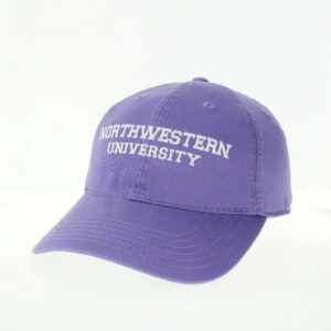 Northwestern University Wildcats Legacy Unconstructed Adjustable Lilac Hat with Straight Northwestern University Design