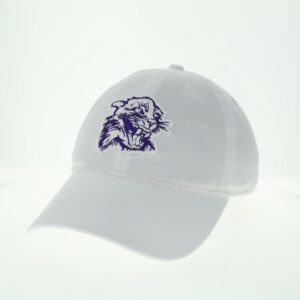 Northwestern University Wildcats Legacy Unconstructed Adjustable White Hat with Vintage Cat's Head Design
