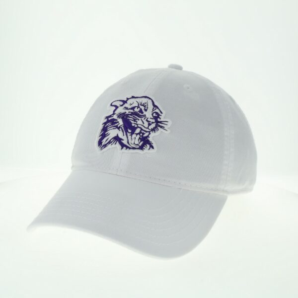 Northwestern University Wildcats Legacy Unconstructed Adjustable White Hat with Vintage Cat's Head Design