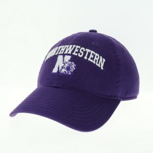 Northwestern University Wildcats Legacy Unconstructed Adjustable Purple Hat with Arched Northwestern Over Vintage N-Cat Design