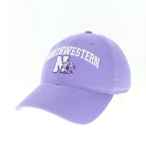 Northwestern University Wildcats Legacy Unconstructed Adjustable Lilac Hat with Arched Northwestern Over Vintage N-Cat Design