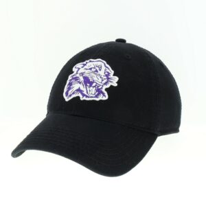 Northwestern University Wildcats Legacy Unconstructed Adjustable Black Hat with Vintage Cat's Head Design