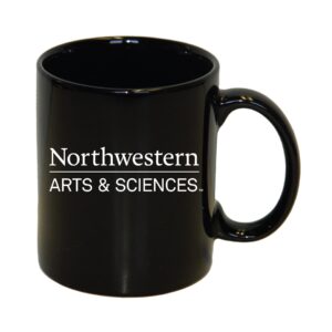 Northwestern University Wildcats 11 oz. Black Ceramic Coffee Mug with Arts & Sciences Design