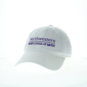 Northwestern University Wildcats Legacy Unconstructed Adjustable White Hat with Bienen School of Music Design