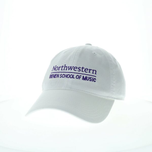 Northwestern University Wildcats Legacy Unconstructed Adjustable White Hat with Bienen School of Music Design