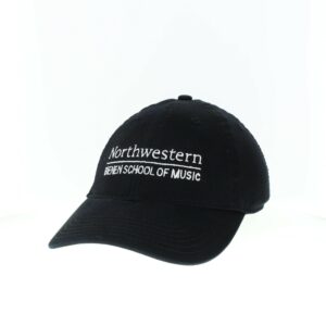 Northwestern University Wildcats Legacy Unconstructed Adjustable Black Hat with Bienen School of Music Design