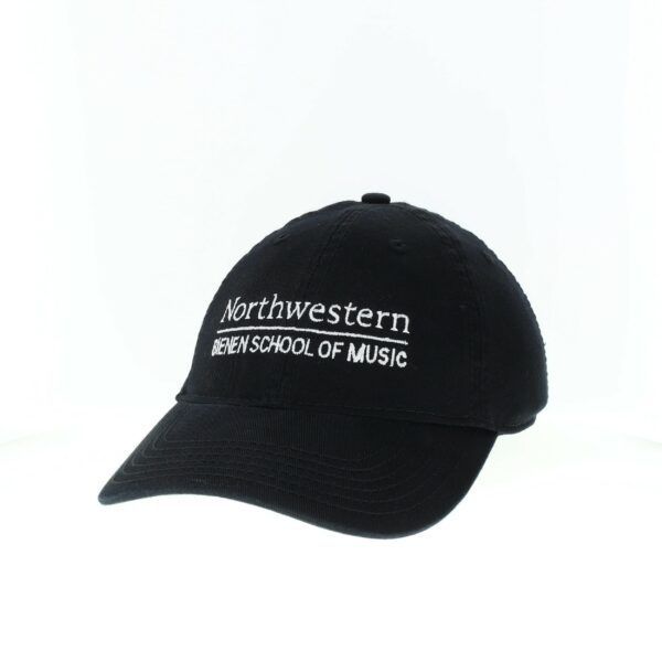 Northwestern University Wildcats Legacy Unconstructed Adjustable Black Hat with Bienen School of Music Design