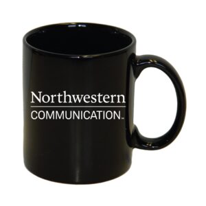 Northwestern University Wildcats 11 oz. Black Ceramic Coffee Mug with Communications Design