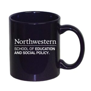 Northwestern University Wildcats 11 oz. Purple Ceramic Coffee Mug with Education & Social Policy Design
