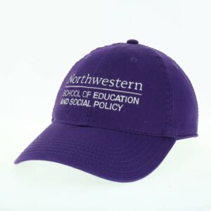 Northwestern School of Education & Social Policy Legacy Unconstructed Adjustable Purple Hat