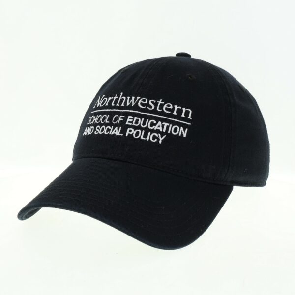 Northwestern School of Education & Social Policy Legacy Unconstructed Adjustable Black Hat