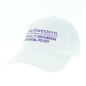 Northwestern School of Education & Social Policy Legacy Unconstructed Adjustable White Hat