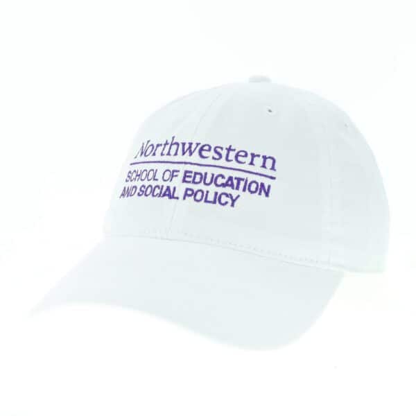 Northwestern School of Education & Social Policy Legacy Unconstructed Adjustable White Hat