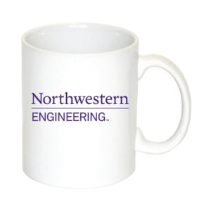 Northwestern University Wildcats 11 oz. White Ceramic Coffee Mug with Engineering Design