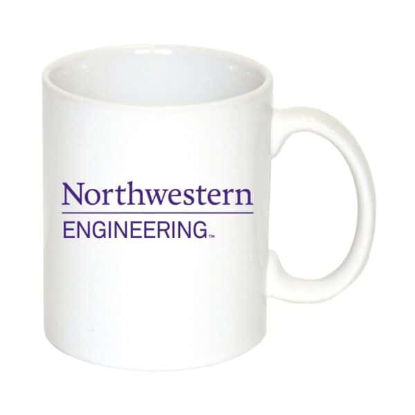 Northwestern University Wildcats 11 oz. White Ceramic Coffee Mug with Engineering Design