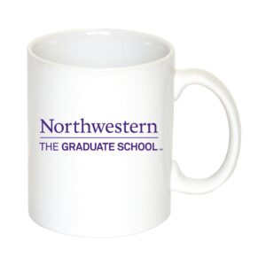 Northwestern University Wildcats 11 oz. White Ceramic Coffee Mug with The Graduate School Design