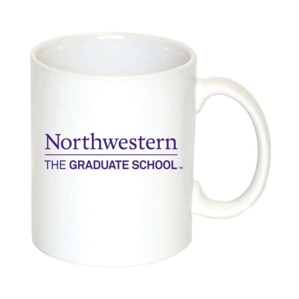 Northwestern University Wildcats 11 oz. White Ceramic Coffee Mug with The Graduate School Design