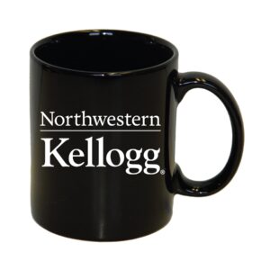 Northwestern University Wildcats 11 oz. Black Ceramic Coffee Mug with Kellogg Design