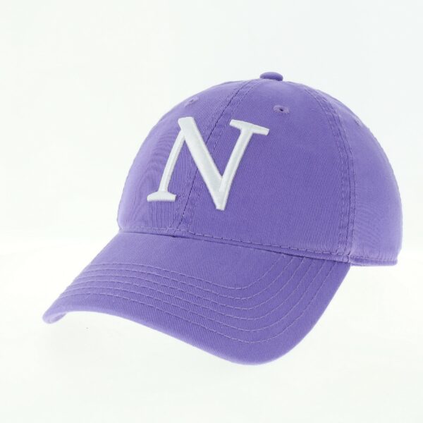 Northwestern University Wildcats Legacy Unconstructed Adjustable Lilac Hat with Academic N Design