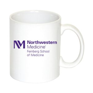 Northwestern University Wildcats 11 oz. White Ceramic Coffee Mug with Feinberg School of Medicine Design