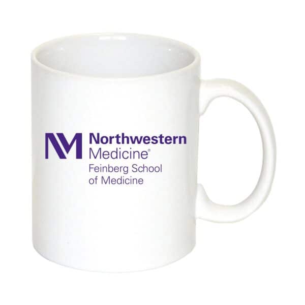 Northwestern University Wildcats 11 oz. White Ceramic Coffee Mug with Feinberg School of Medicine Design