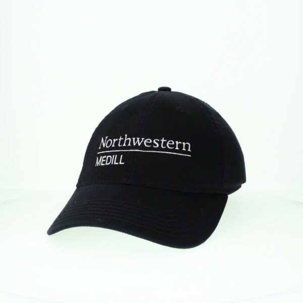 Northwestern Medill School of Journalism Legacy Unconstructed Adjustable Black Hat