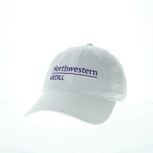 Northwestern Medill School of Journalism Legacy Unconstructed Adjustable White Hat