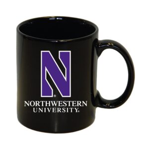 Northwestern University Wildcats 11 oz. Black Ceramic Coffee Mug with Stylized N & Northwestern Design