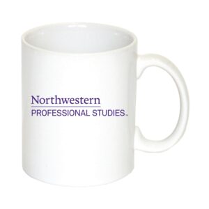Northwestern University Wildcats 11 oz. White Ceramic Coffee Mug with School of Professional Studies Design