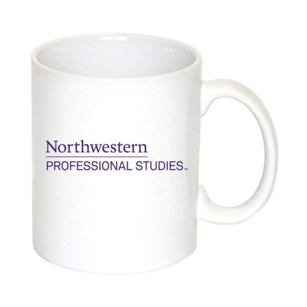 Northwestern University Wildcats 11 oz. White Ceramic Coffee Mug with School of Professional Studies Design