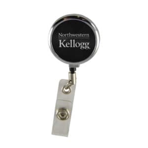 Northwestern University Wildcats Laser Engraved Retractable Badge Reel with Kellogg Design
