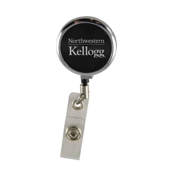 Northwestern University Wildcats Laser Engraved Retractable Badge Reel with Kellogg Design