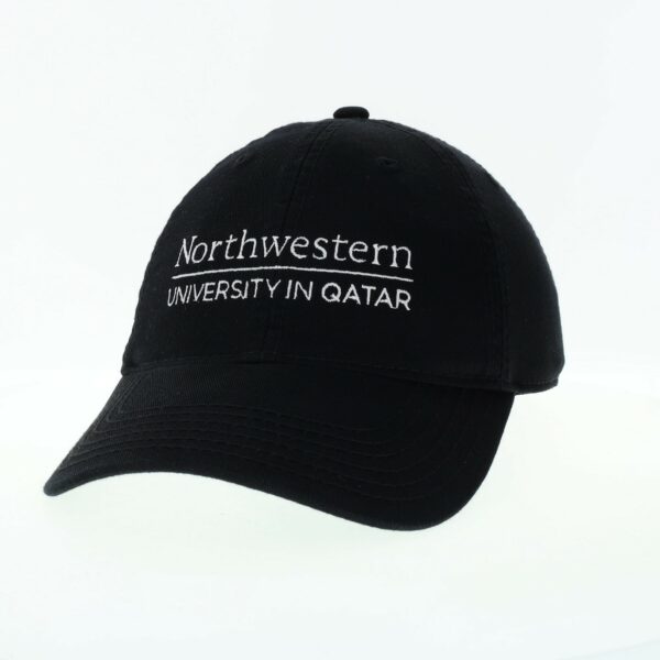 Northwestern University in Qatar Legacy Unconstructed Adjustable Black Hat