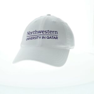 Northwestern University in Qatar Legacy Unconstructed Adjustable White Hat