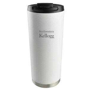 Northwestern Kellogg Laser Engraved Vacuum Insulated 16 oz. White Wave Pattern Tumbler