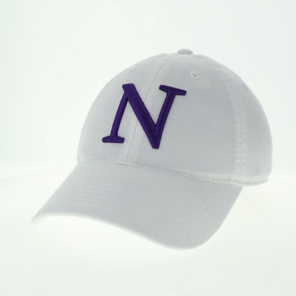 Northwestern University Wildcats Legacy Unconstructed Adjustable White Hat with Academic N Design