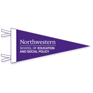 Northwestern School of Education and Social Policy Wool Felt Pennant Size Small 6"X15"