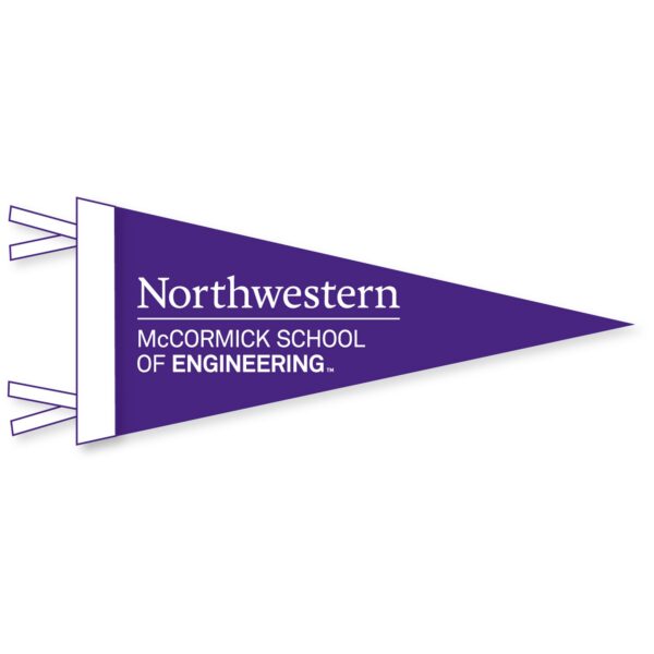 Northwestern McCormick School of Engineering Wool Felt Pennant Size Medium 9"X24"